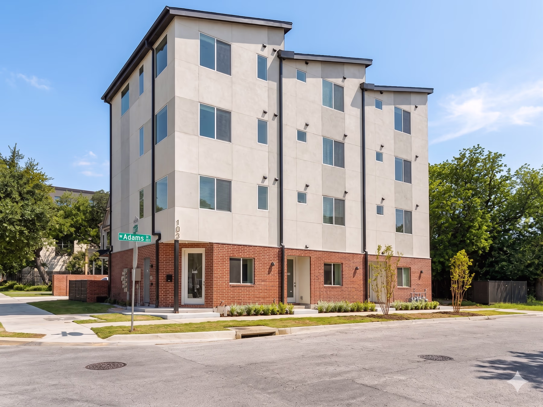 Mosaic Suites townhomes exterior by day in Bishop Arts, Dallas