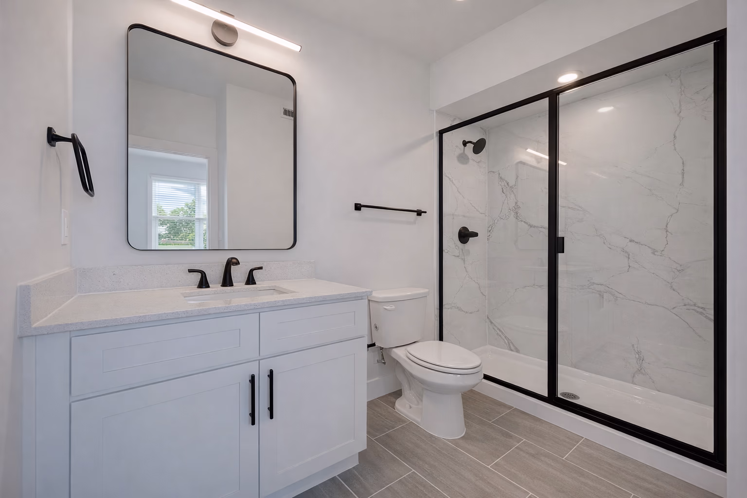 Ensuite bathroom with a walk-in shower