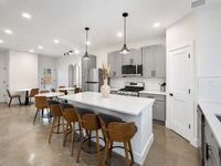 Fully equipped chef's kitchen in a Bishop Arts townhouse