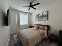 Private ensuite bedroom in a Bishop Arts townhouse